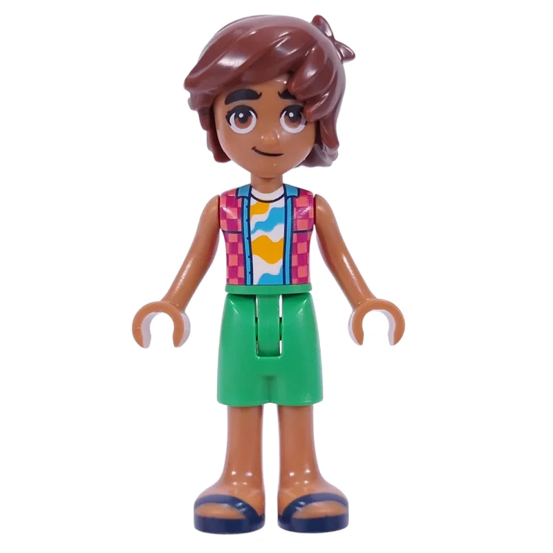 Leo - Coral Shirt, Bright Green Shorts