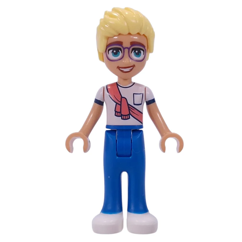 Olly - White Shirt, Blue Pants