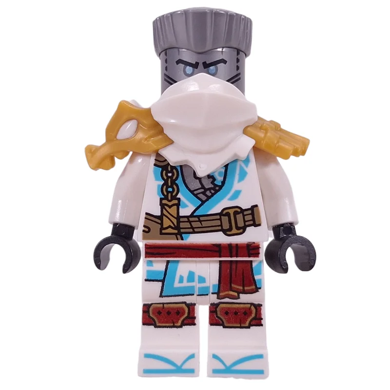 Zane, White Shoulder Armor and Mask, Hair