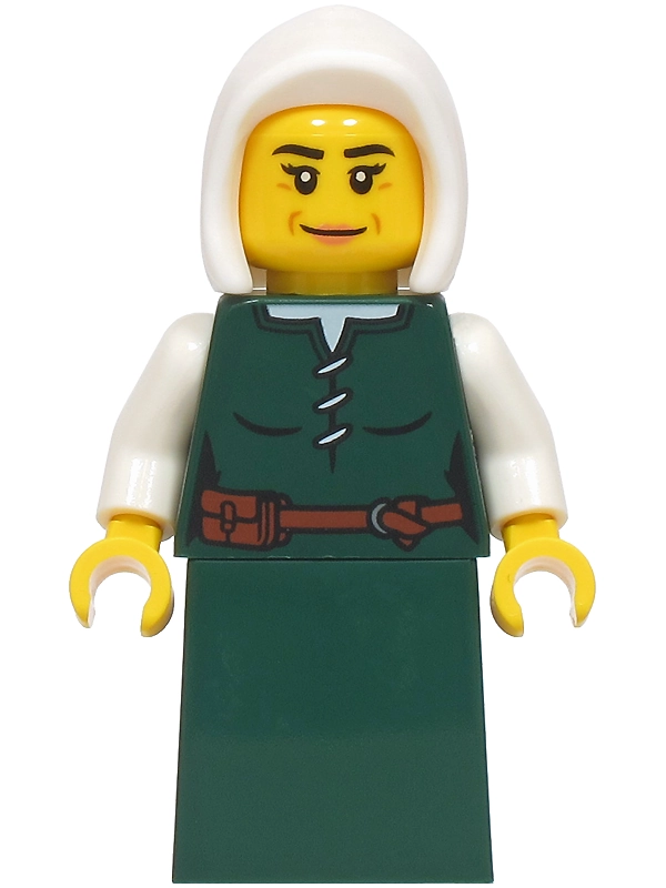 Cook, Dark Green Torso, Dress, White Hood
