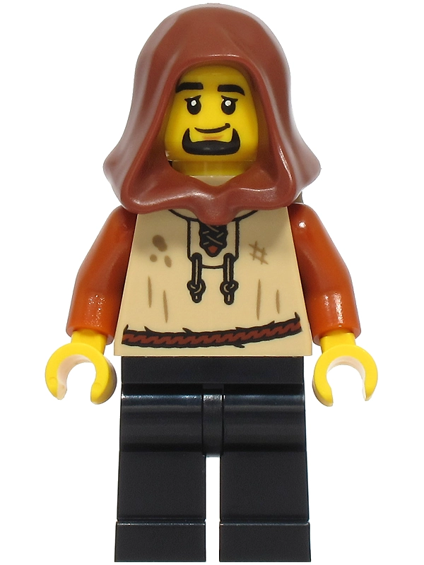 Animal Handler, Tan Torso, Black Legs, Reddish Brown Hood, Backpack