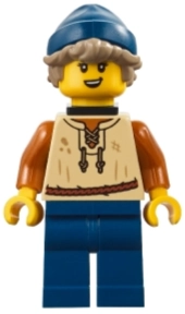 Fish Merchant, Dark Tan Torso, Dark Blue Legs, Dark Blue Hat