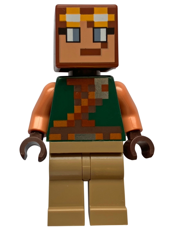 Hero, Dark Green Torso, Dark Tan Legs