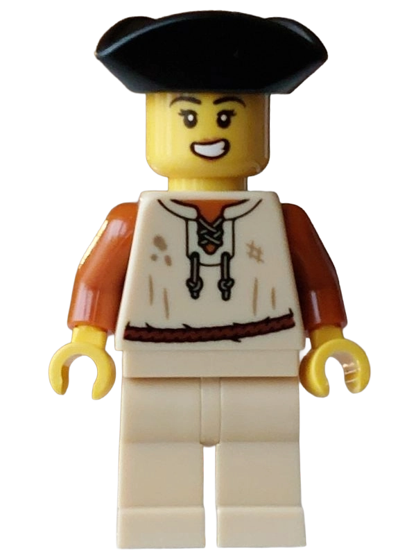 Pirate, Woman, Tan Torso, Legs, Black Hat