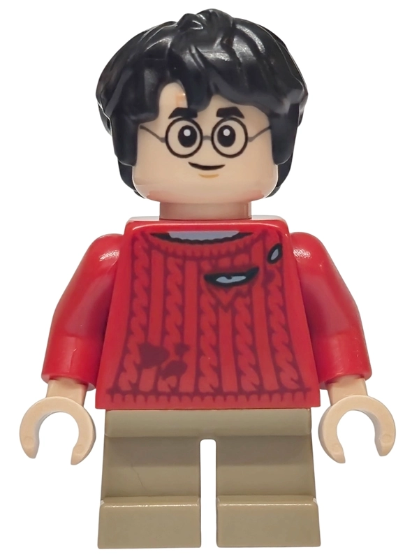 Harry Potter, Red Sweater with Holes, Short Dark Tan Legs