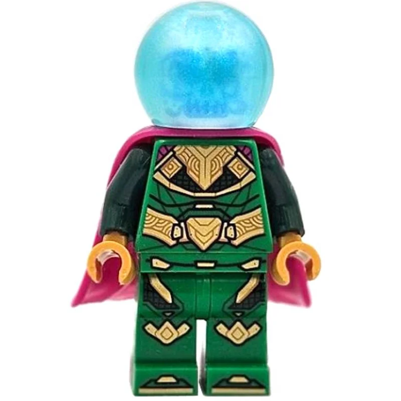 Mysterio, Green Outfit, Opal Trans-Light Blue Helmet, Plastic Cape