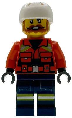 Lifeguard, Reddish Brown Torso, Dark Blue Legs, White Helmet