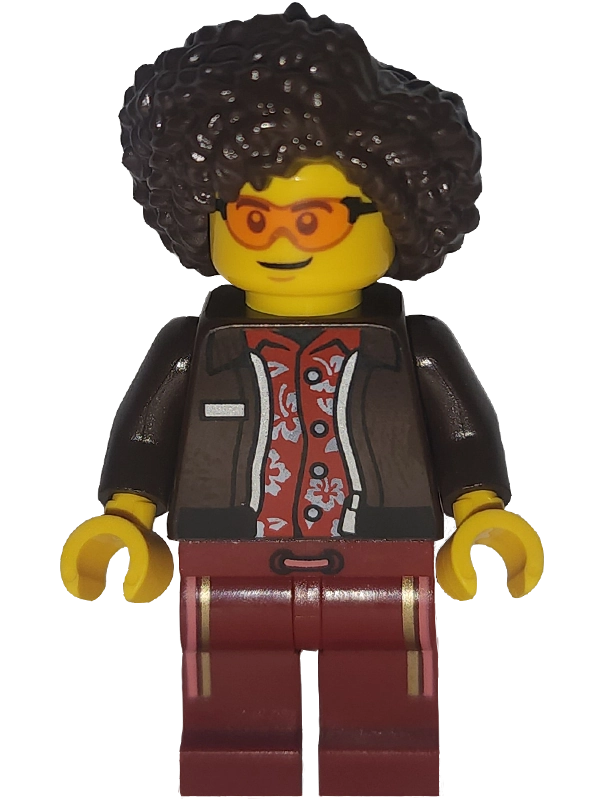 Dark Brown Torso, Dark Red Legs, Dark Brown Hair