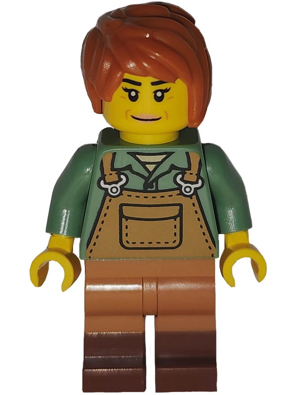 Painter, Sand Green Torso, Medium Nougat Apron, Dark Orange Hair