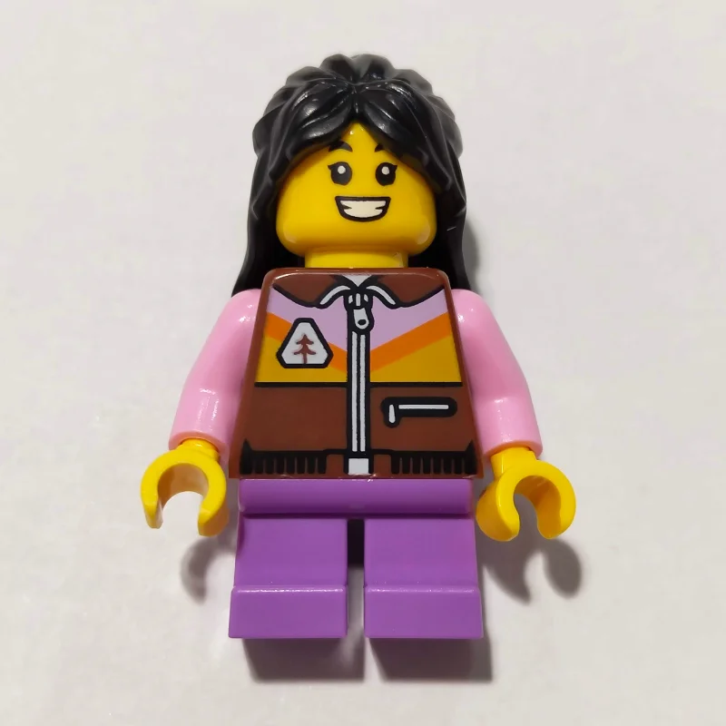 Kid, Reddish Brown Torso, Medium Lavender Legs, Black Hair