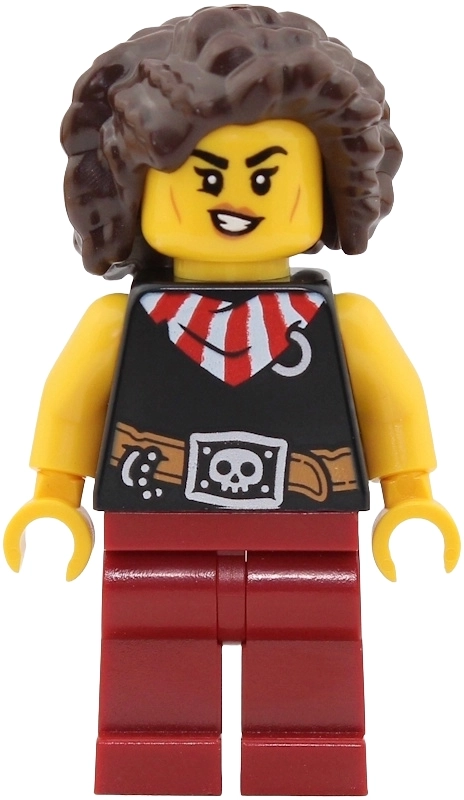 Pirate, Black Vest, Dark Red Legs, Dark Brown Hair