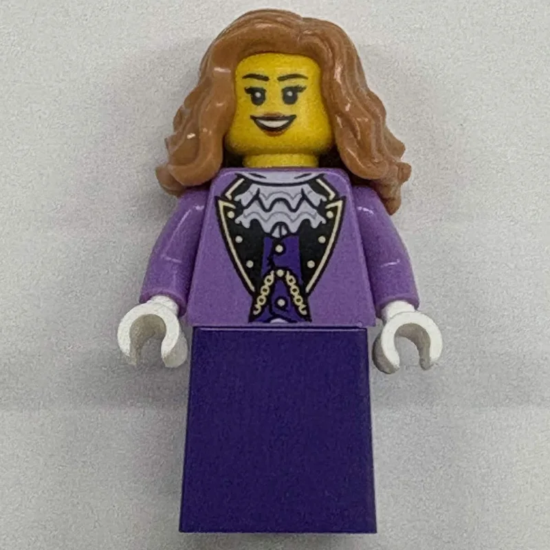 Captain's Daughter, Medium Lavender Torso, Dark Purple Dress, Medium Nougat Hair