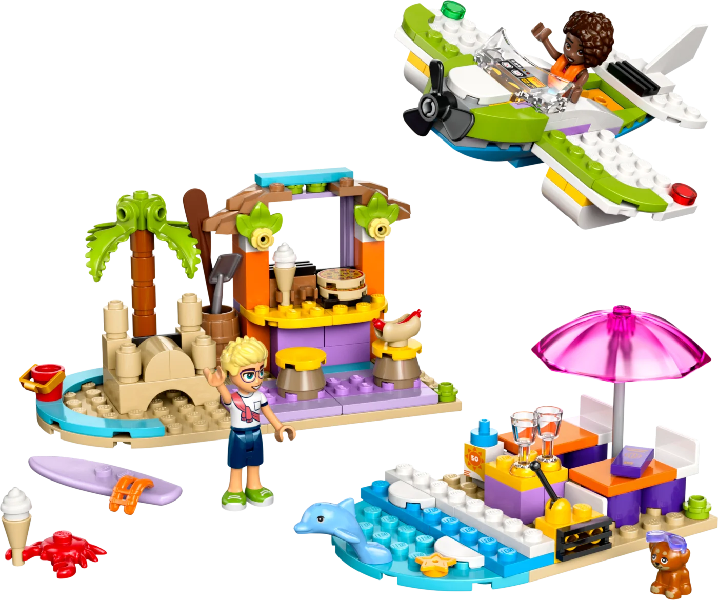 Creative Beach and Travel Suitcase
