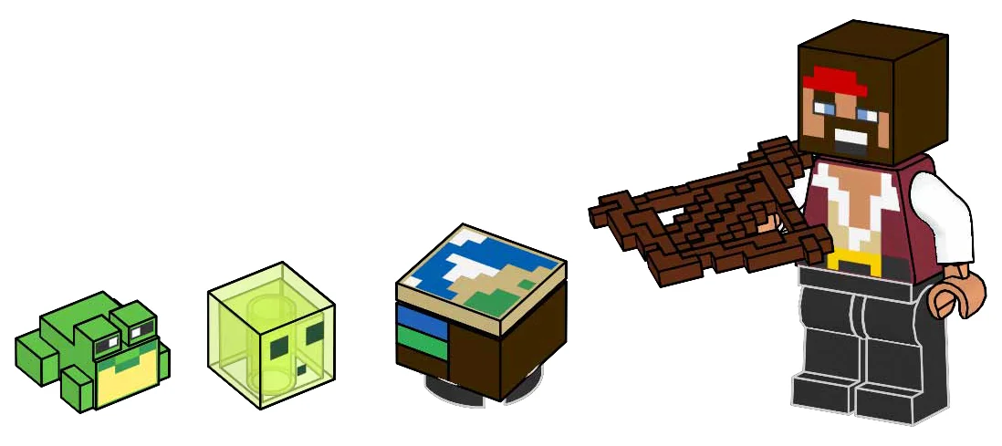 Pirate with Frog, Slime and Cartography Table
