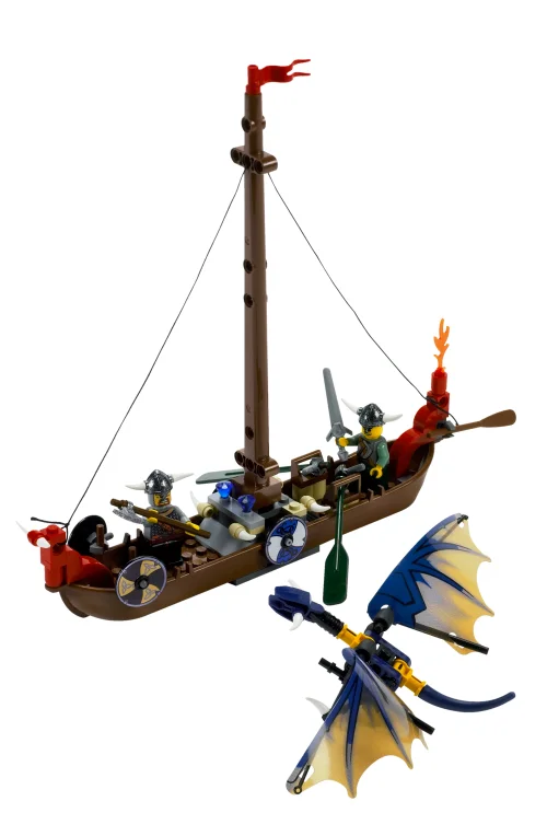 Viking Boat against the Wyvern Dragon