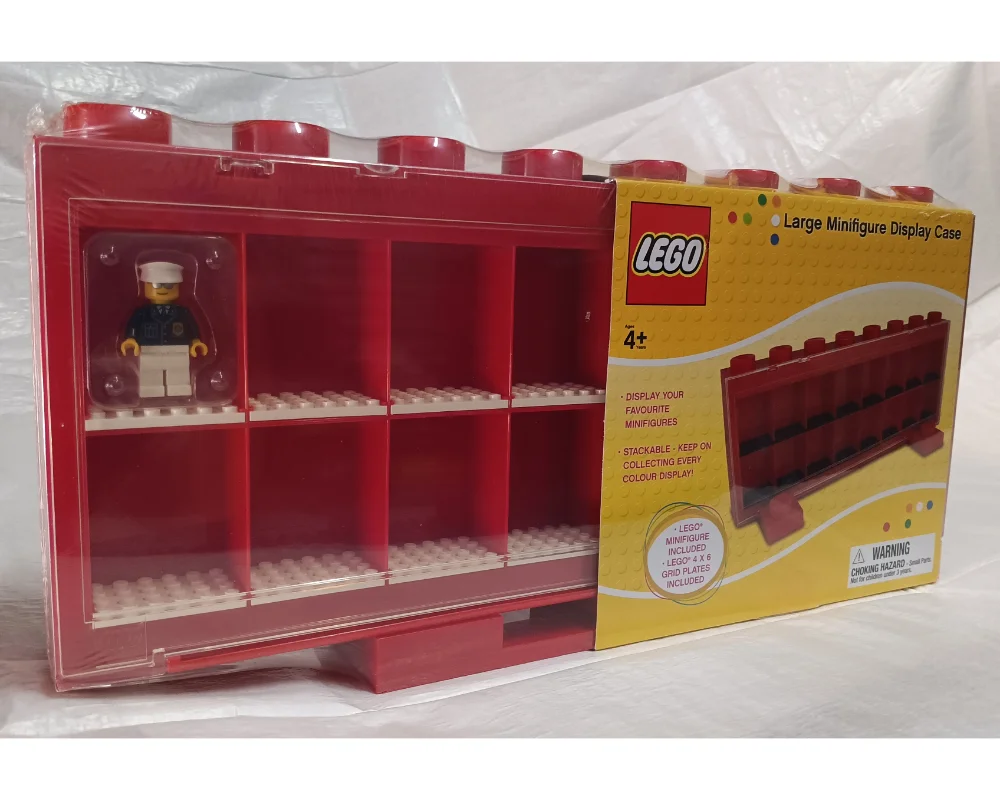 Minifigure Display Case Large Red
