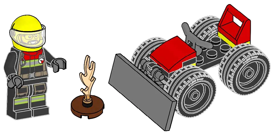 Firefighter with Bulldozer