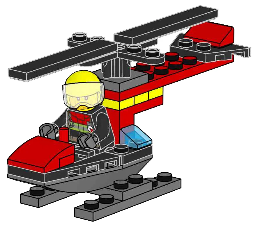 Firefighter with Helicopter